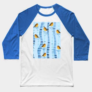 Christmas Robins Baseball T-Shirt